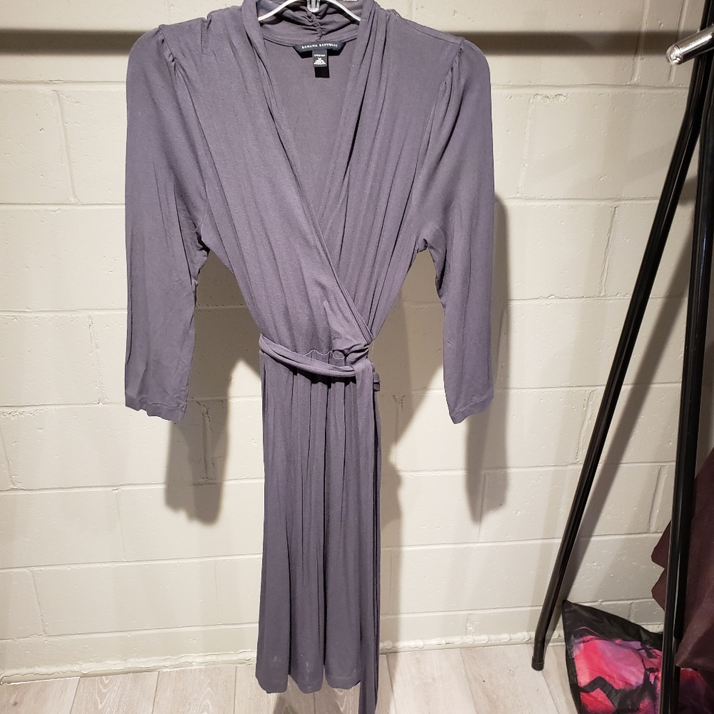 Banana Republic gray faux wrap dress - Picture 1 of 4